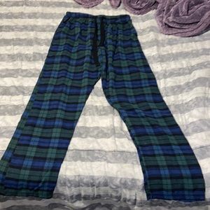 Medium Baggy Green/Blue/Black Flannel Sweatpants